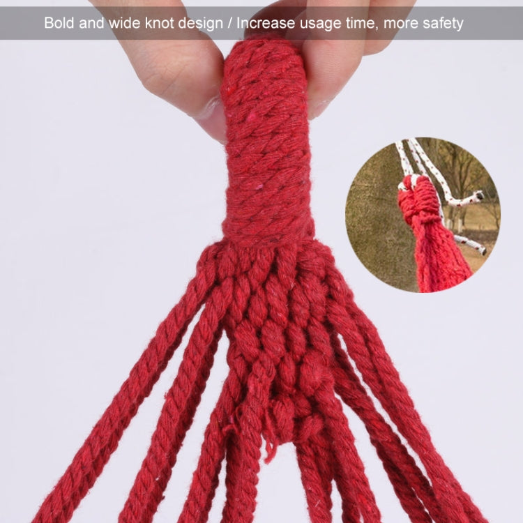 Outdoor Rollover-resistant Single Person Canvas Hammock Portable Beach Swing Bed with Wooden Sticks, Size: 185 x 80cm, Size: 185 x 80cm(Red), Size: 185 x 80cm