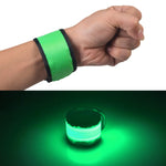 LED Luminous Slap Pat Circle Outdoors sports Wristband, Small, Size:26*4cm, 26x4cm Green