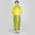 Long Sleeve Cuff Windproof Upgrade Version of One-piece Environmental Protection Transparent Raincoat Average Size