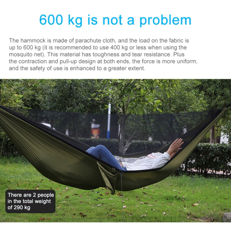 Portable Outdoor Parachute Hammock with Mosquito Nets, Army Green, Black, Dark Blue + Baby Blue, Pink Blue, Green, Blue