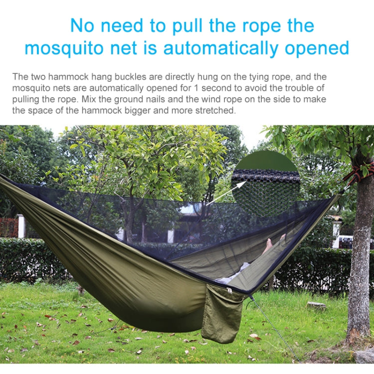 Portable Outdoor Parachute Hammock with Mosquito Nets, Black, Dark Blue + Baby Blue, Pink Blue, Green, Blue, Army Green