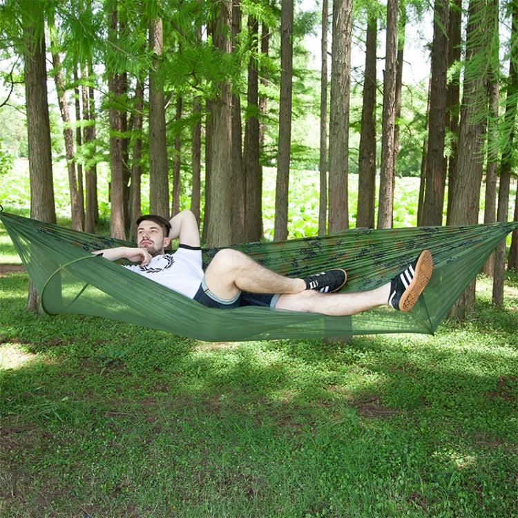 Portable Outdoor Camping Full-automatic Nylon Parachute Hammock with Mosquito Nets, Size : 290 x 140cm, 290x140cm Army Green, 290x140cm Black, 290x140cm Dark Blue, 290x140cm Dark Green, 290x140cm Pink Blue, 290x140cm Green, 290x140cm Blue              ...