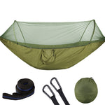 Portable Outdoor Camping Full-automatic Nylon Parachute Hammock with Mosquito Nets, Size : 290 x 140cm, 290x140cm Army Green, 290x140cm Black, 290x140cm Dark Blue, 290x140cm Dark Green, 290x140cm Pink Blue, 290x140cm Green, 290x140cm Blue              ...