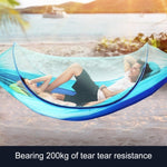 Portable Outdoor Camping Full-automatic Nylon Parachute Hammock with Mosquito Nets, Size : 290 x 140cm, 290x140cm Army Green, 290x140cm Black, 290x140cm Dark Blue, 290x140cm Dark Green, 290x140cm Pink Blue, 290x140cm Green, 290x140cm Blue              ...