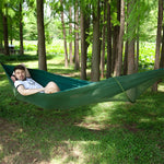 Portable Outdoor Camping Full-automatic Nylon Parachute Hammock with Mosquito Nets, Size : 290 x 140cm, 290x140cm Army Green, 290x140cm Black, 290x140cm Dark Blue, 290x140cm Dark Green, 290x140cm Pink Blue, 290x140cm Green, 290x140cm Blue              ...
