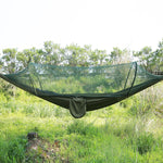 Portable Outdoor Camping Full-automatic Nylon Parachute Hammock with Mosquito Nets, Size : 250 x 120cm, 250x120cm Orange, 250x120cm Blue, 250x120cm Green, 250x120cm Pink Blue, 250x120cm Dark Green, 250x120cm Dark Blue, 250x120cm Black                  ...