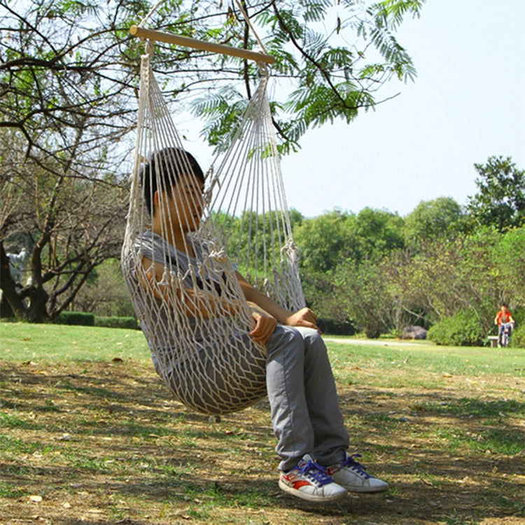 Aotu AT6732 Outdoor Cotton Rope Net Swing Frame Hanging Chair Hammock, Size: 130x90cm, Size: 130x90cm
