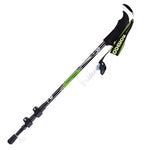 KODENOR Outdoor Mountaineering Portable Foldable Carbon Fibre Straight Handle Alpenstocks Trekking Poles, Length : 63-135CM, Length : 63-135CM (Black+green), Length : 63-135CM (Black Blue), Length : 63-135CM (Black Yellow)