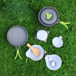 Aotu AT6385 Outdoor Camping Tableware Pots Cookwear Set for 1-2 Person, Aotu AT6385