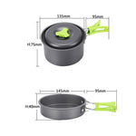 Aotu AT6385 Outdoor Camping Tableware Pots Cookwear Set for 1-2 Person, Aotu AT6385