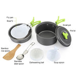 Aotu AT6385 Outdoor Camping Tableware Pots Cookwear Set for 1-2 Person, Aotu AT6385