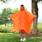 3 in 1 Aotu AT6927 Multifunctional Outdoor Camp Riding Raincoat Picnic Blanket,  Size: 217x143cm, 217x143cm (Orange), 217x143cm (Blue)