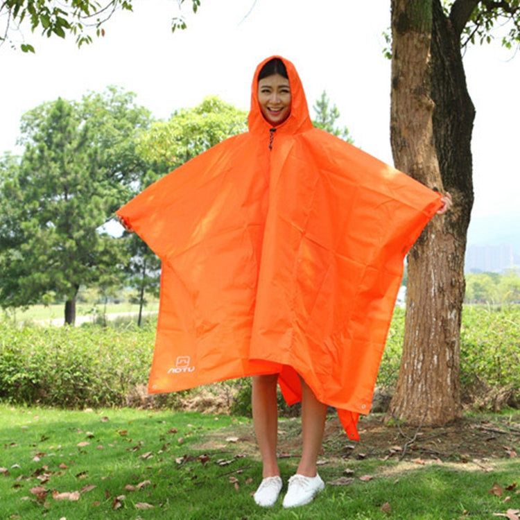 3 in 1 Aotu AT6927 Multifunctional Outdoor Camp Riding Raincoat Picnic Blanket,  Size: 217x143cm, 217x143cm (Orange), 217x143cm (Blue)