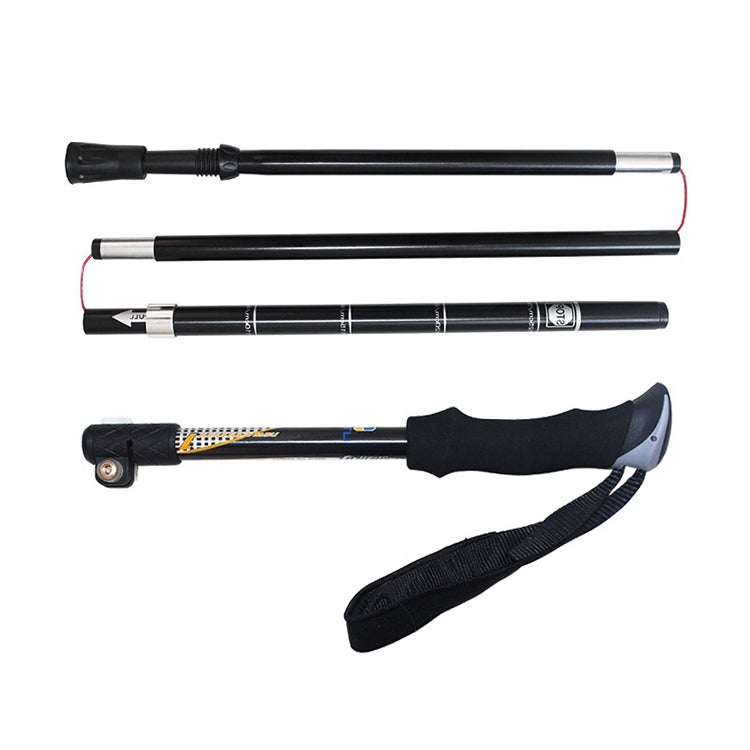 Aotu AT7558 125cm Aluminum Alloy Outdoor Camping Folding Corky Trekking Poles EVA Handle Alpenstock, AT7558
