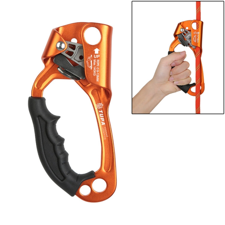 XINDA TP-8606 Outdoor Rock Climbing Aerial Work Anti-fall Handheld Rope Gripper for 8-12mm Diameter Rope left, Left