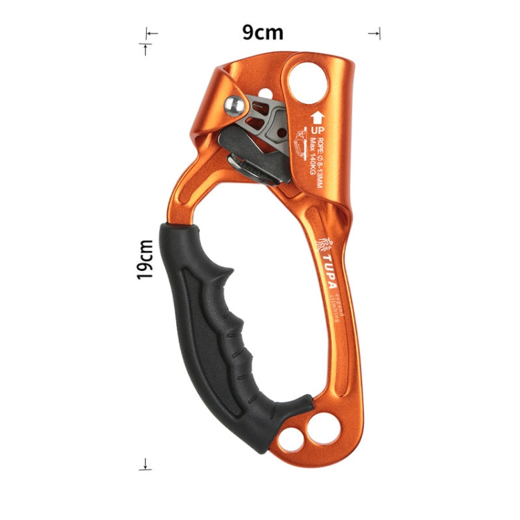 XINDA TP-8606 Outdoor Rock Climbing Aerial Work Anti-fall Handheld Rope Gripper for 8-12mm Diameter Rope left, Left