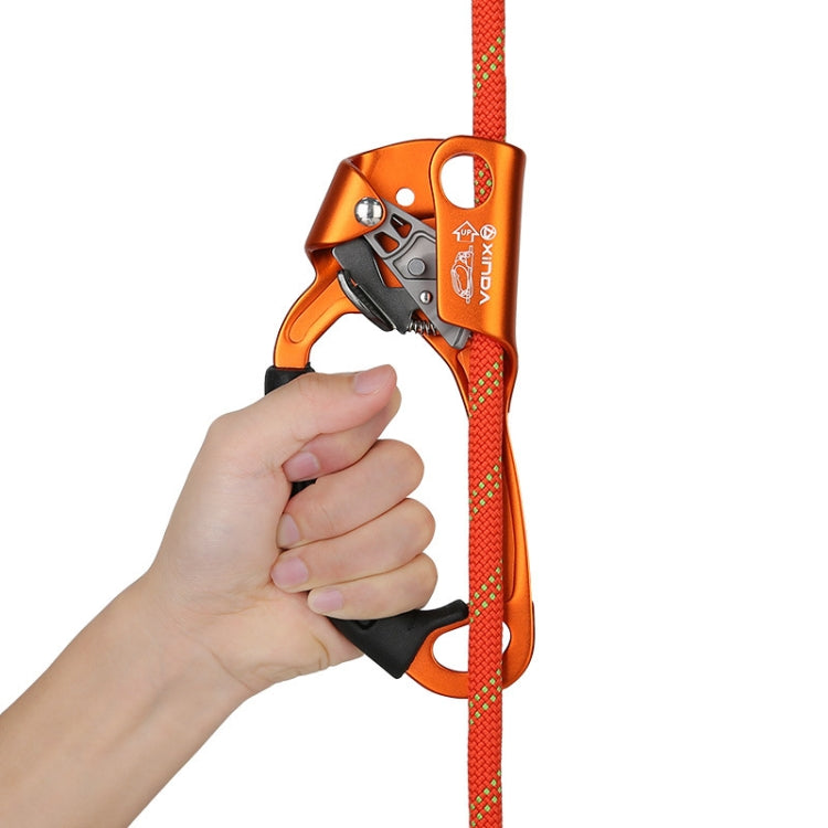XINDA TP-8606 Outdoor Rock Climbing Aerial Work Anti-fall Handheld Rope Gripper for 8-12mm Diameter Rope left, Left