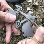 Bicycle Shape Portable Outdoor Survival Multi-function Tool Stainless Steel Card Knife, Card Knife