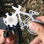 Bicycle Shape Portable Outdoor Survival Multi-function Tool Stainless Steel Card Knife, Card Knife
