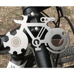 Bicycle Shape Portable Outdoor Survival Multi-function Tool Stainless Steel Card Knife, Card Knife