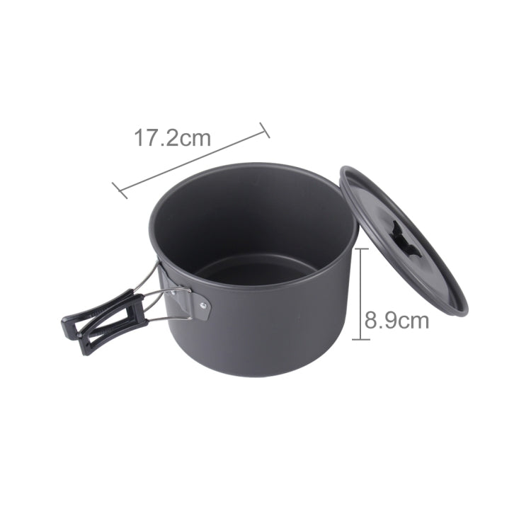 DS-500 Outdoor Camping Ultra Light Weight 15 Piece Cookware Stackable Set for 4-5 People, Size: Large, DS-500 Size: Large