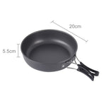 DS-500 Outdoor Camping Ultra Light Weight 15 Piece Cookware Stackable Set for 4-5 People, Size: Large, DS-500 Size: Large