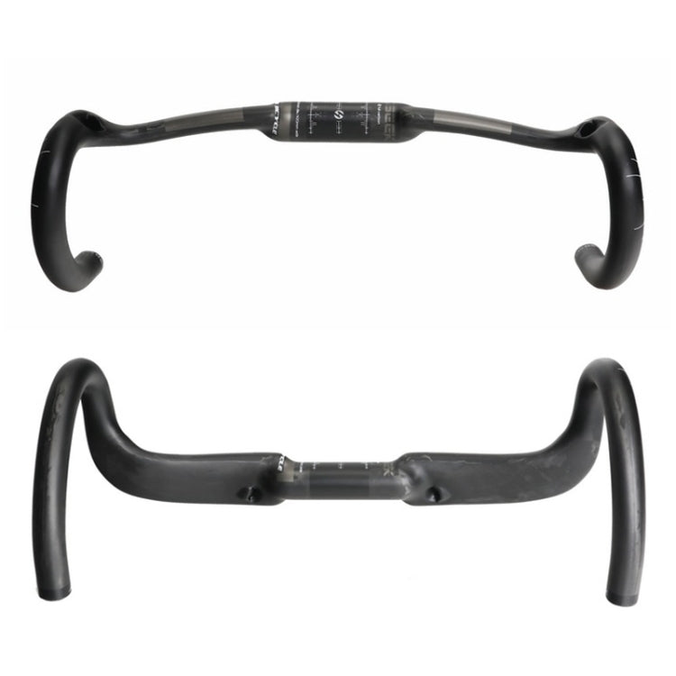 TOSEEK UD Carbon Fiber Texture Road Bike Handlebar, Size: 440mm (UD Matte), 440mm