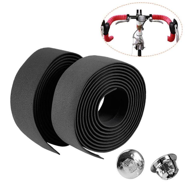 1 Pair Cycling Road Bike Sports Bicycle Cork Handlebar Tape Wrap + 2 Bar Plug, 2m Red, 2m White, 2m Yellow, 2m Black, 2m Pink, 2m Green, 2m Blue