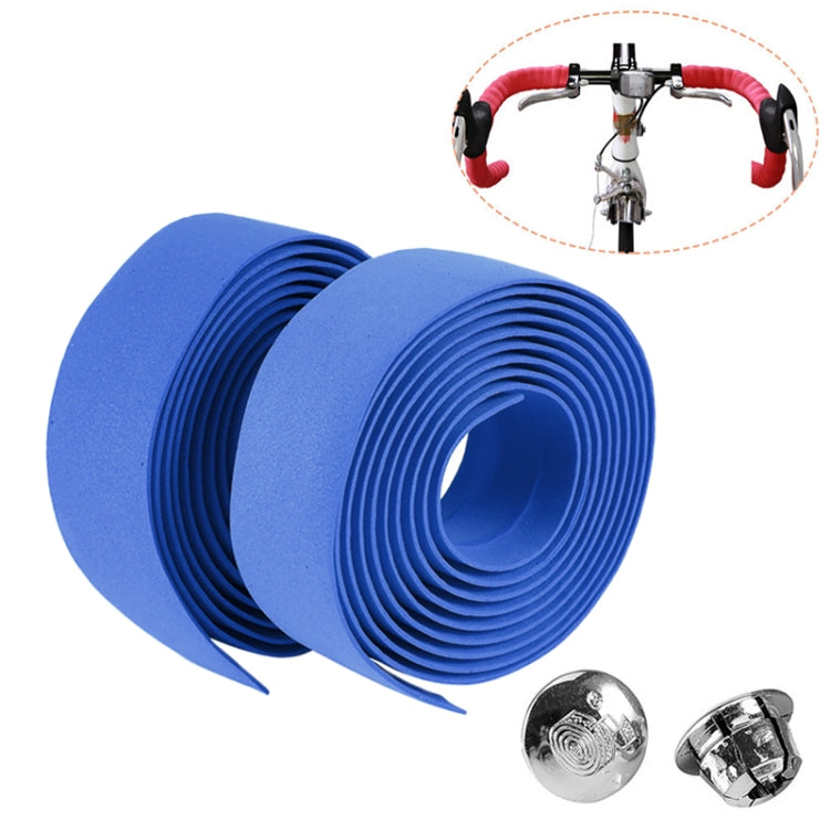 1 Pair Cycling Road Bike Sports Bicycle Cork Handlebar Tape Wrap + 2 Bar Plug, 2m Red, 2m White, 2m Yellow, 2m Black, 2m Pink, 2m Green, 2m Blue