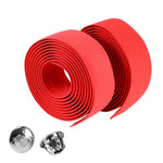 1 Pair Cycling Road Bike Sports Bicycle Cork Handlebar Tape Wrap + 2 Bar Plug, 2m Red, 2m White, 2m Yellow, 2m Black, 2m Pink, 2m Green, 2m Blue