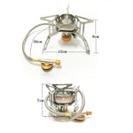 S187 Outdoor Portable Mini Stainless Steel Camping Stove Windproof Gas Stove, S187