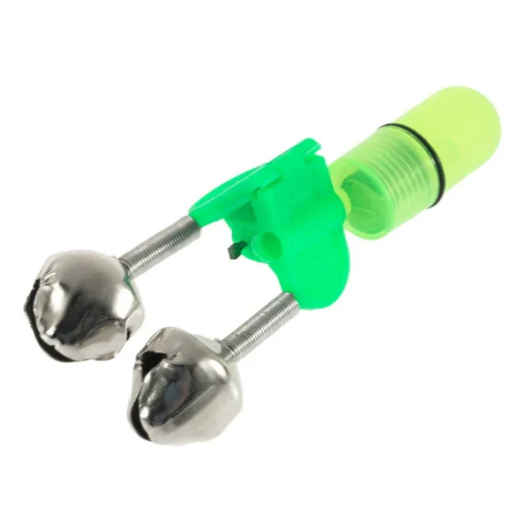 10 PCS Fishing Accessory Twin Bells Clip Fishing Bite Alarm with LED Night Light, Fishing Alarm Bells