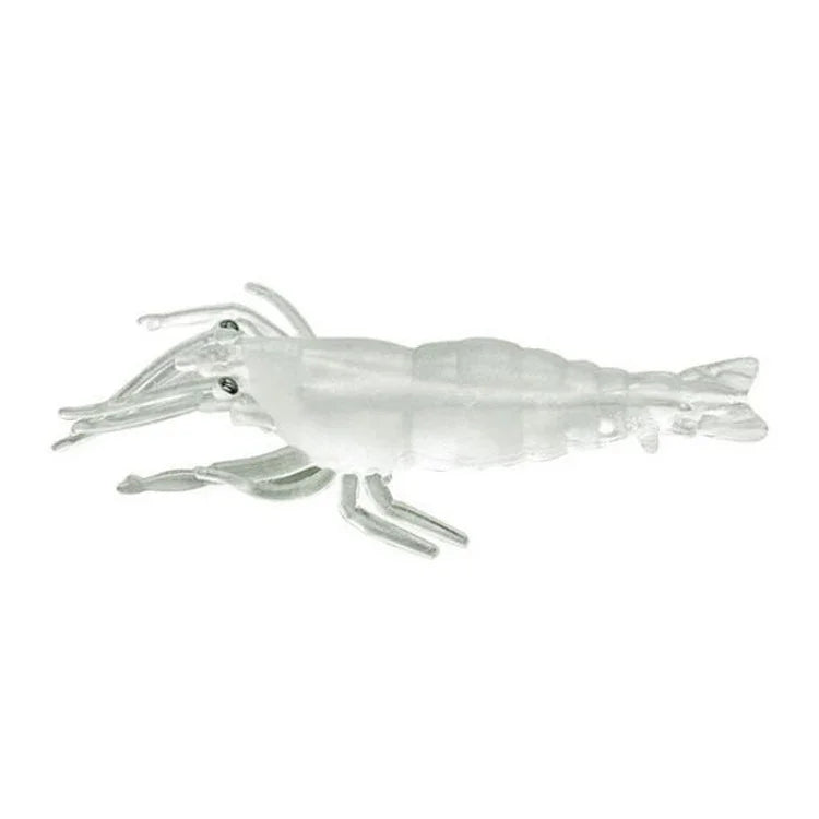 10 PCS 4cm Fishing Soft Bait Lures Popper Poper Baits, Luminous Shrimp, Pink Shrimp, Green Shrimp, Transparent Shrimp, Artificial Shrimp