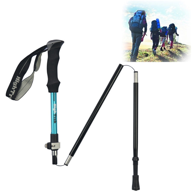 Outdoor Mountaineering Portable Foldable Ultra light Aluminium Alloy Alpenstocks Trekking Poles, Length : 35-125CM, Length : 35-125CM (Gold), Length : 35-125CM (Blue), Length : 35-125CM (Red)