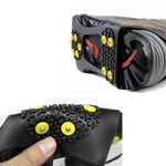 10 Teeth Ice Claw Outdoor Non-slip Shoes Covers for Ice Snow Ground, Size : S, Size : S