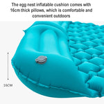 Outdoor Camping Foot-step Automatic Inflatable Cushion Portable TPU Inflatable Double Bed, Size: 195 x 119 x 16cm, Foot-step Peacock Blue, Foot-step Dark Blue, Foot-step Orange, Foot-step Emerald