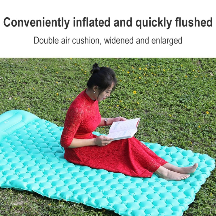 Outdoor Camping Foot-step Automatic Inflatable Cushion Portable TPU Inflatable Double Bed, Size: 195 x 119 x 16cm, Foot-step Dark Blue, Foot-step Orange, Foot-step Emerald, Foot-step Peacock Blue