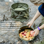 Naturehike NH20SJ040 20L PVC Outdoor Camping Foldable Water Storage Bucket, 20L