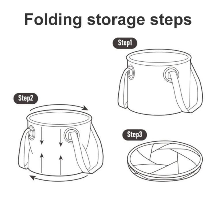 Naturehike NH20SJ040 20L PVC Outdoor Camping Foldable Water Storage Bucket, 20L