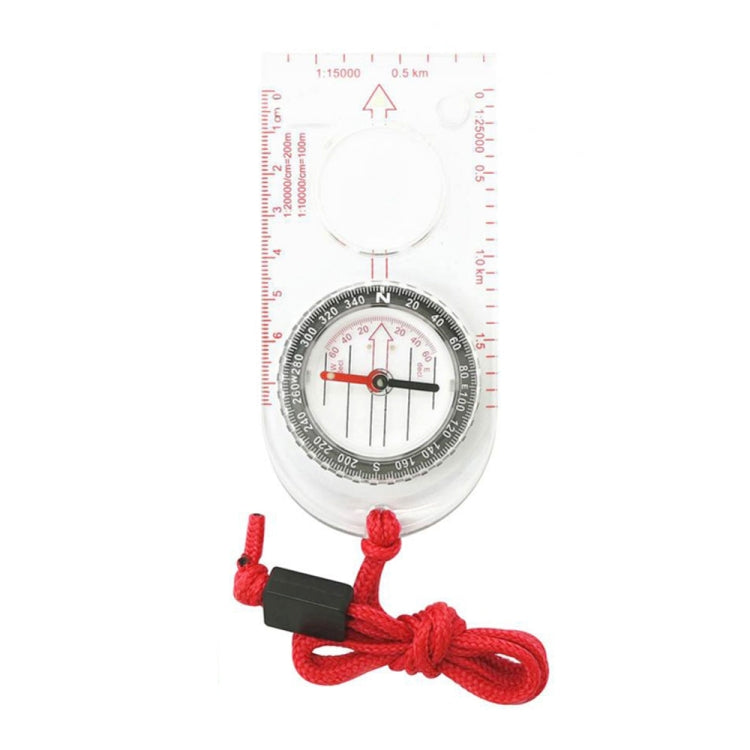 2pcs Nisa SD482 Outdoor Compass Map Scale with Magnifying Glass Multifunction, SD482