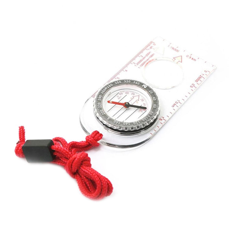 2pcs Nisa SD482 Outdoor Compass Map Scale with Magnifying Glass Multifunction, SD482
