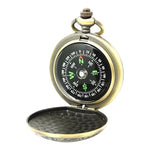 Nisa J35A Vintage Metal Flip Pocket Watch Compass, J35A