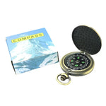 Nisa J35A Vintage Metal Flip Pocket Watch Compass, J35A