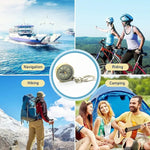 Nisa C25X Vintage Zinc Alloy Metal Compass with Keychain, C25X