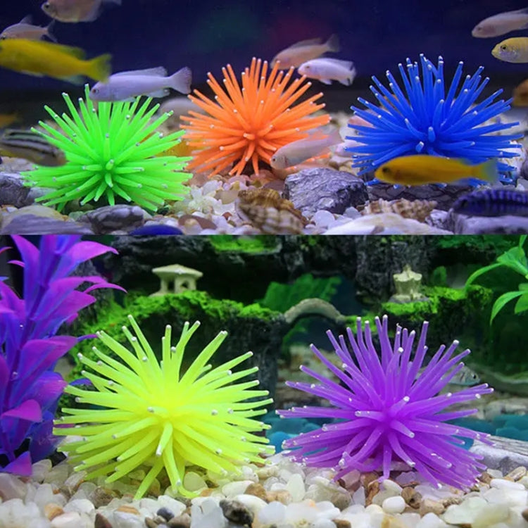 Aquarium Articles Decoration TPR Simulation Sea Urchin Ball Coral with Point, Size: M, Diameter: 10cm, 10cm
