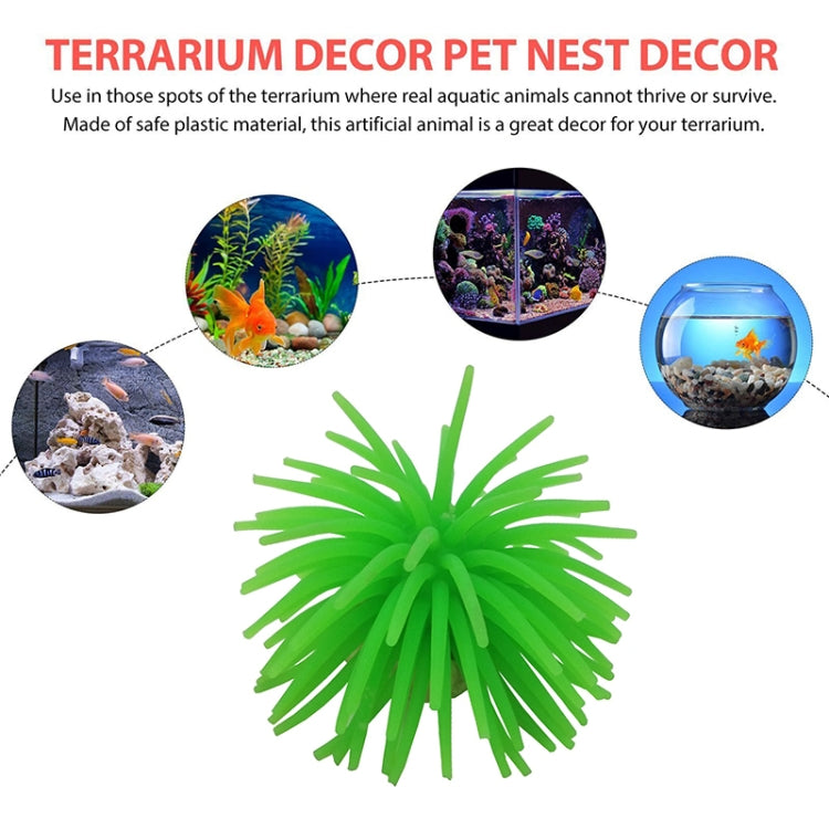 Aquarium Articles Decoration TPR Simulation Sea Urchin Ball Coral, Size: M, Diameter: 10cm, Size: M
