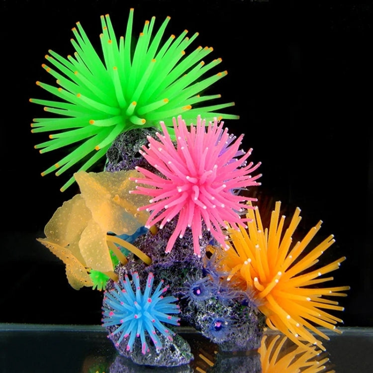 Aquarium Articles Decoration TPR Simulation Sea Urchin Ball Coral with Point, Size: S, Diameter: 7cm, 7cm