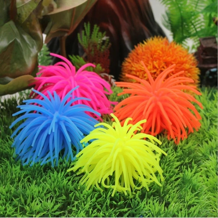 Aquarium Articles Decoration TPR Simulation Sea Urchin Ball Coral, Size: S, Diameter: 7cm, Size: S