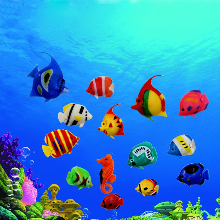 10 PCS Aquarium Articles Decoration Plastic Floating Fake Fish, Size: 5*3cm, Aquarium Fake Fish Decoration