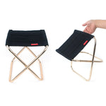 CLS Outdoor Portable Aluminum Alloy Fishing Barbecue Folding Stool, Size: 24.8*22.5*27cm, CLS Folding Stool(Black)
